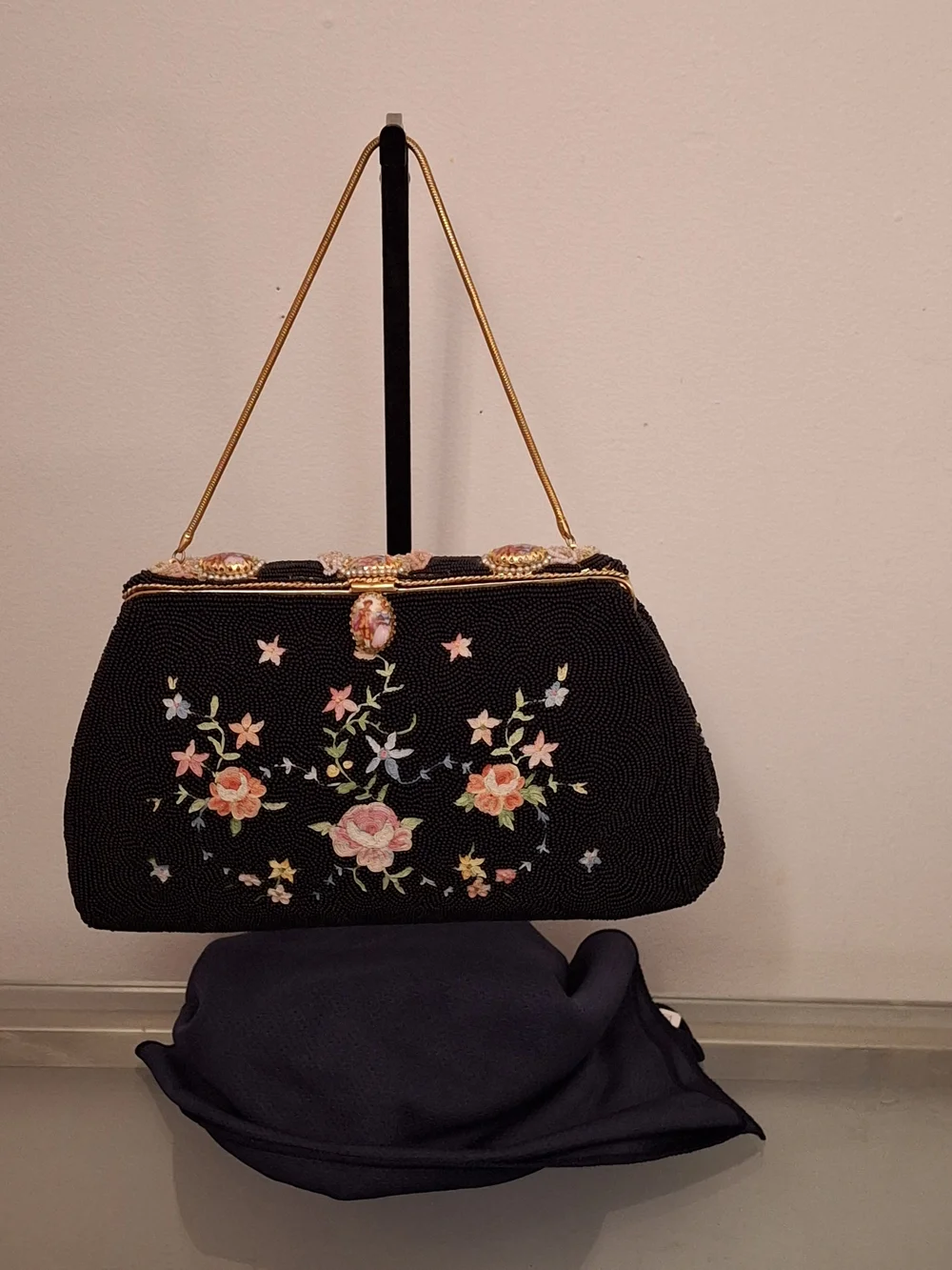 Genuine Vintage Point de Beauvais micro-beaded evening bag